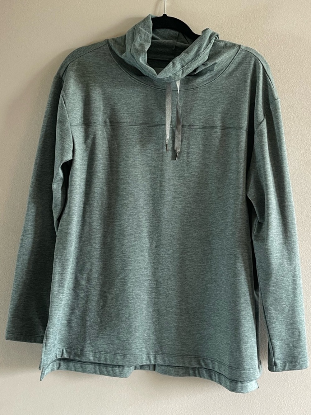 Apana XL funnel neck teal top long sleeve